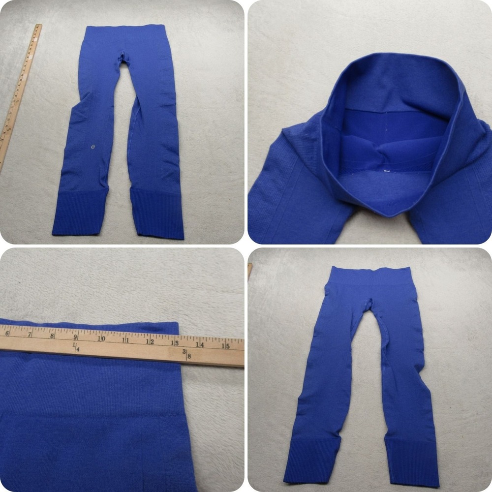 Lululemon Pants Womens 6 Blue Heavyweight‎ Pull-On Leggings Workout Yoga 26x26